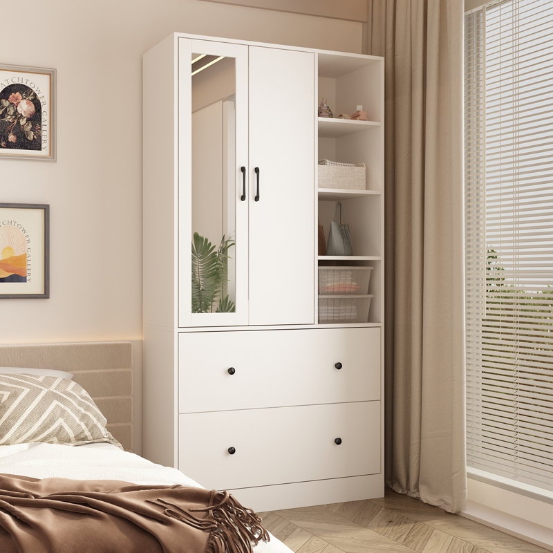 Armoire de chambre Raybin, Blanc