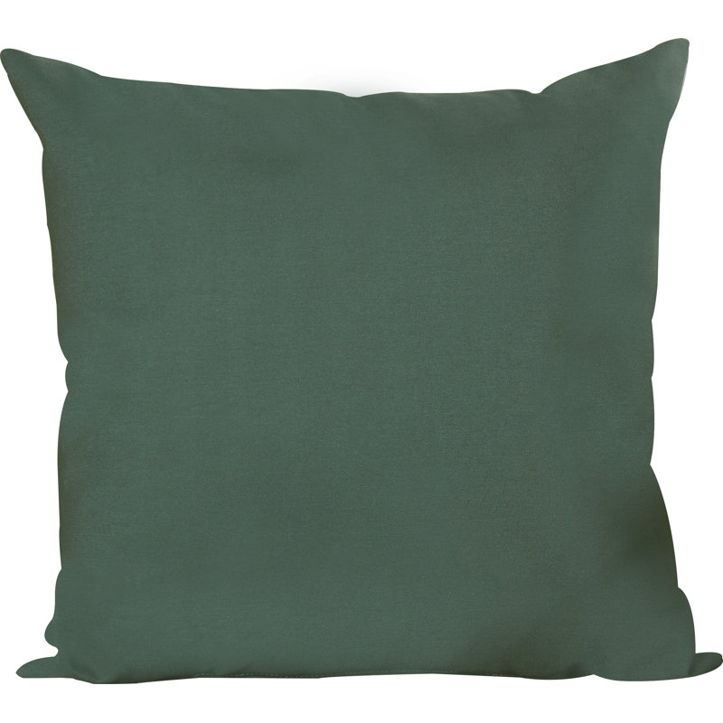 Housse de coussin Ajibola, Vert forêt, 26 po x 26 po, Polyester/ bourre en polyester