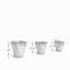 Ensemble de 3 jardinières empilables chics, pots d'extérieur carrés et hauts modernes
