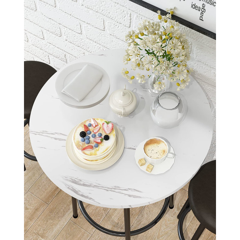 Ladestiny 2 - Person Dining Set, White, White/Black