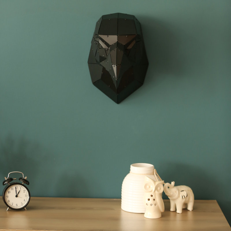 Animals Wall Decor on Metal, Black