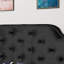 Tête de lit grand moderne avec velours à point losange avec détails cloutés élégants, noir, assemblage requis et garniture élégante, nécessaire-1695909626-1695909624