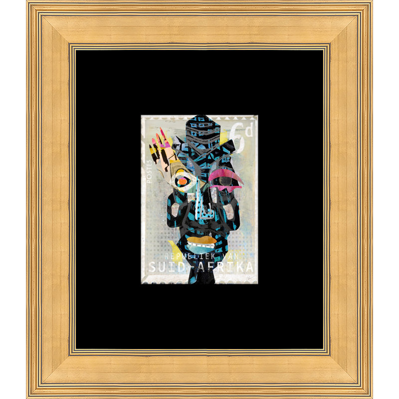 Suid Afrique I, H 26,5 po x l 21,5 po, Pas de tapis, Toile tendue recouverte de verre