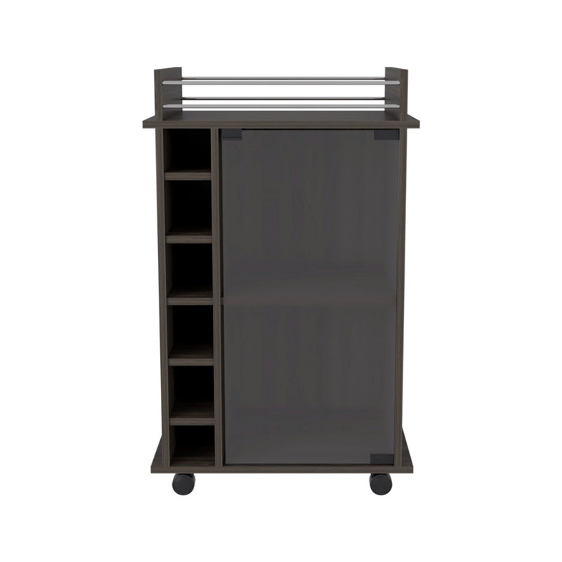 Herblay Wood Kitchen Island, Espresso/White