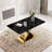 Marbled Glass Dining Table With X-Legs-591114373-591114374
