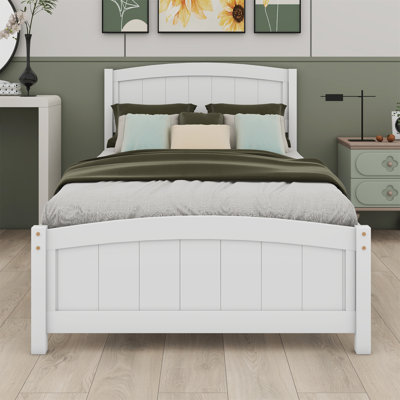 Wood Platform Bed With Headboard,Footboard And Wood Slat Support by Red Barrel Studio