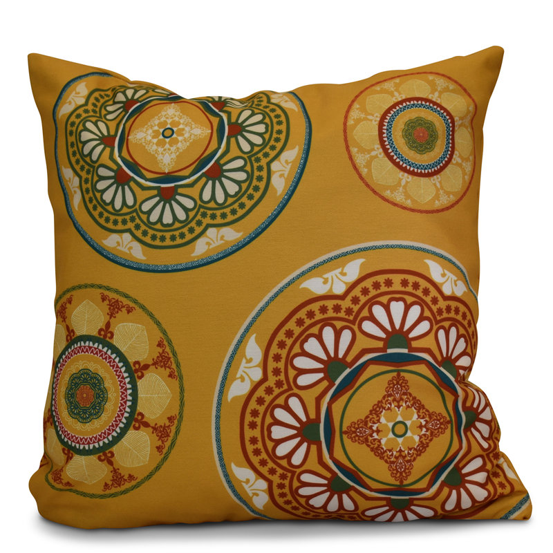 Coussin d'extérieur carré HH Revival, 20 po x 20 po, Or