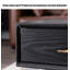Table basse moderne en bois massif noir minimaliste-110825548