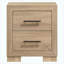 Table de chevet 2 tiroirs chêne clair