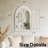 Solid Wood Arched Window Mirror With Opening Doors – Farmhouse Wall Mirror For Bathroom Vanity, Rustic Decorative Mirror-615536616-615536631