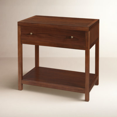 Celine 30" 1-Drawer Acacia Nightstand