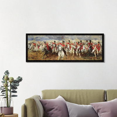 Scotland For Ever! 1881 by Lady Butler - Panoramic Painting on Canvas