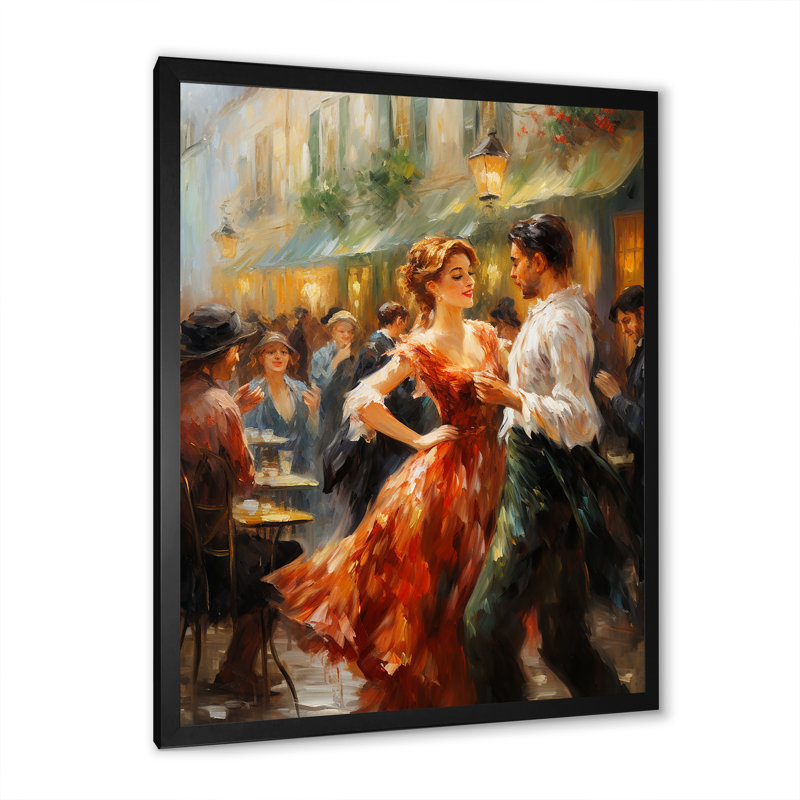 Hymara " Dance In Paris II ", Black Picture Framed, 20" H x 12" W x 1" D