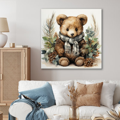 Ours en peluche de Noël, chambre de bébé IV - art mural de l'ours en peluche