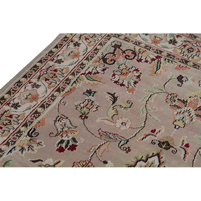 Hand-Knotted High-Quality Beige and Ivory Area Rug