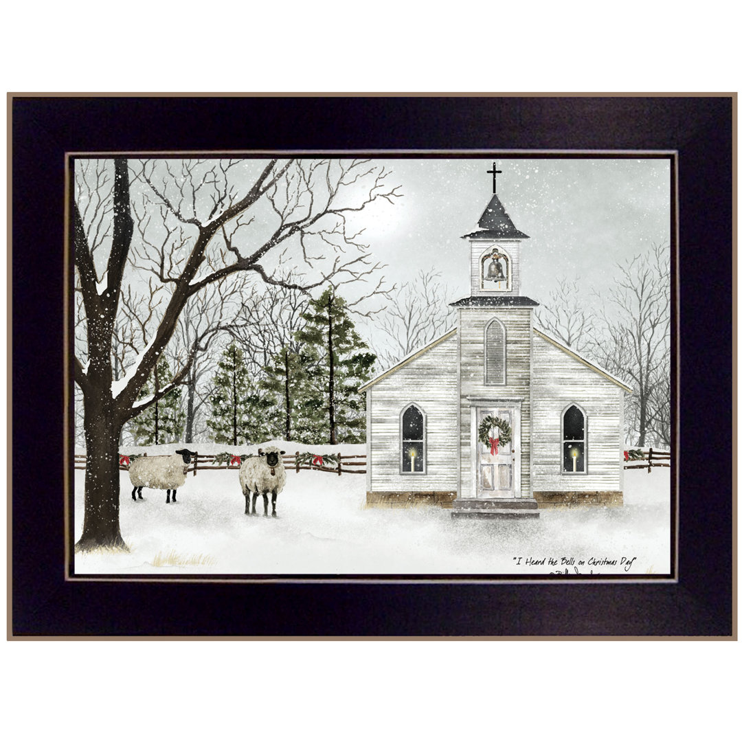 I Heard the Bells on Christmas Framed Wall Art for Living Room by Billy Jacobs for Home Wall Decor August Grove®
