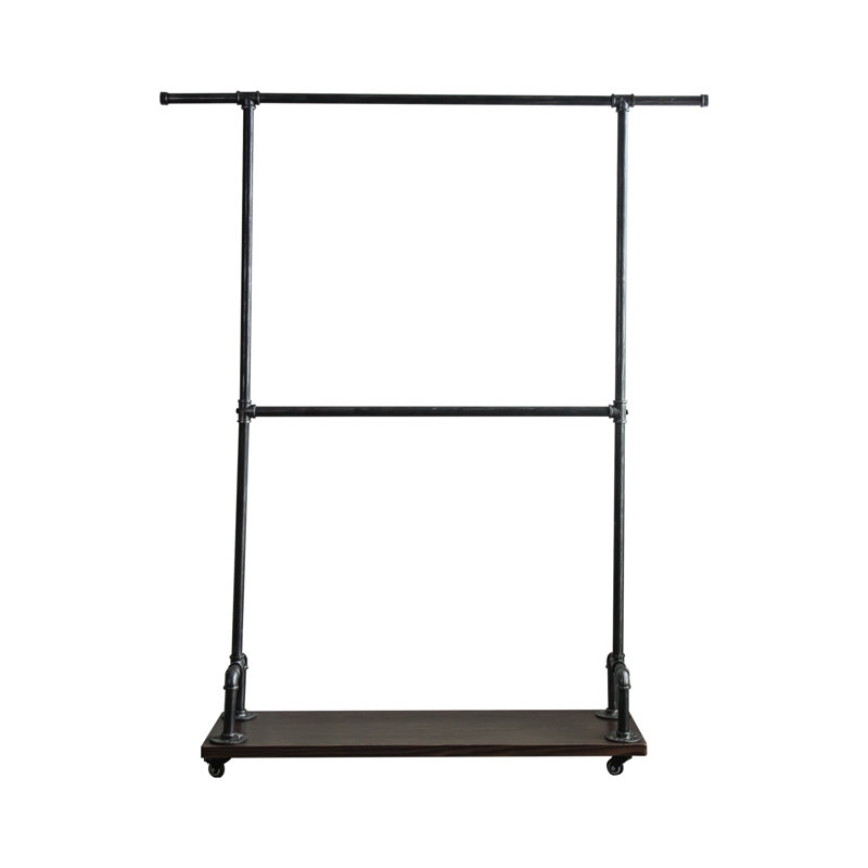 Geffre 39.36'' Rolling Clothes Rack