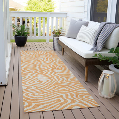  Machine Washable Indoor/Outdoor Chayden ACN1020 Gold Rug