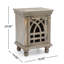 Table de chevet en bois gris antique - Design classique pour chambre à coucher, salon | Table d'appoint compacte avec rangement