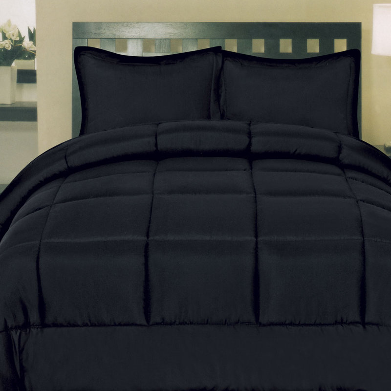 All Season Down Alternative Solid & Reversible Comforter, Queen Comforter, Brown