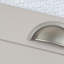 Brushed Nickel Cup Handle & Coordinating Round Knobs-2058973333