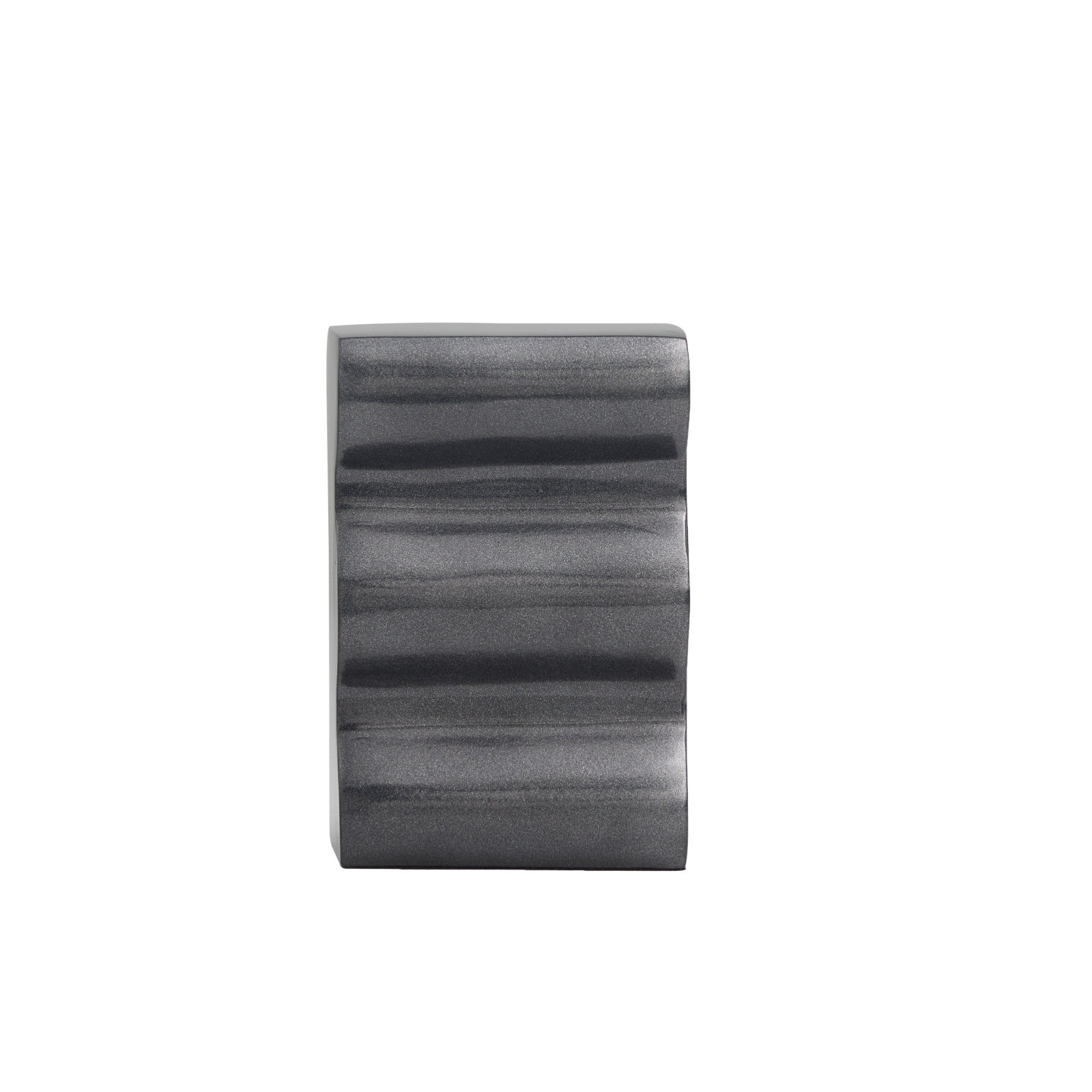 Moresby Aluminum Wave Inspired Bookends, Dark Gray