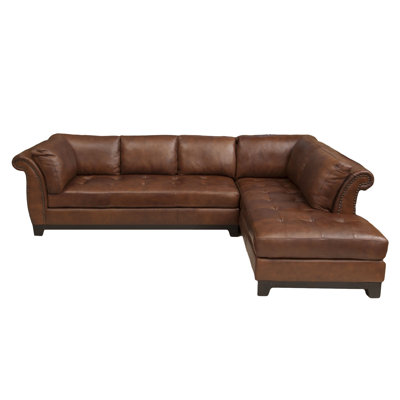 Jeanine Leather L-Shaped Sectional