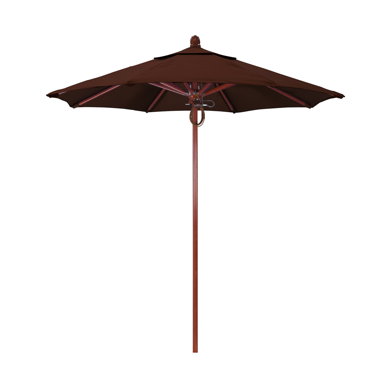 Meridien 89'' Sunbrella® Outdoor Umbrella, Canvas Bay Brown Sunbrella® Canvas, Red