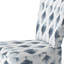Chaise d'appoint moderne rembourrée gris et blanc Ikat-433685409