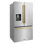 ZLINE Autograph Edition French Door Refrigerator with Ice Dispenser in Black Stainless Steel and Square Bronze Handles
