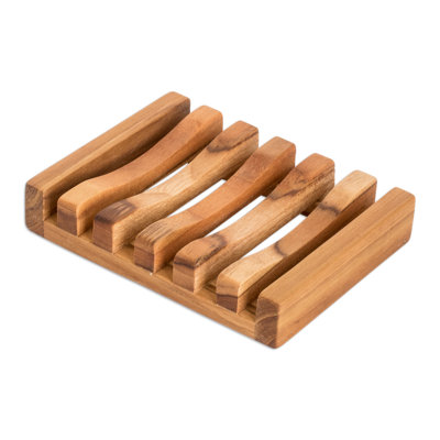 Union Rustic Handmade Serenity Teak Soap Dish