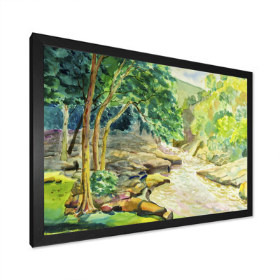 " River In Summer Forest " Painting Print