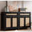 The Sideboard Buffet Storage Cabinet Set of 2, Rattan Credenza Buffet Table-679653908