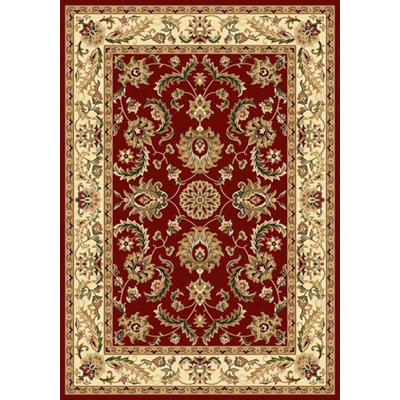 Peotone Oriental Area Rug in Burgundy/White