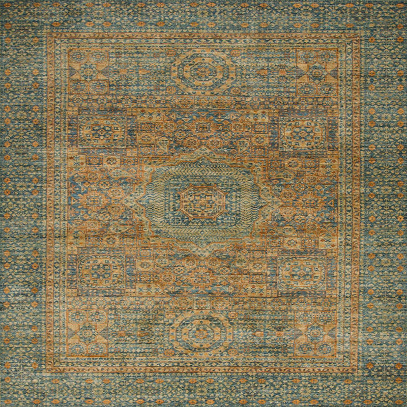 Abstract Indoor Rug, Square 4'