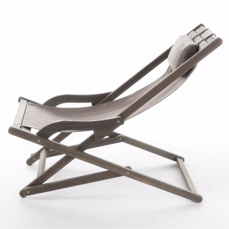 Chaise de patio de plage - gris (ensemble de 2)