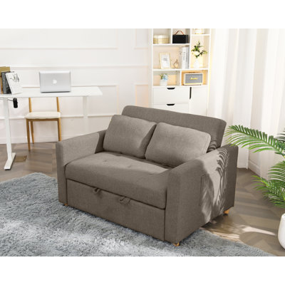 48.8" Wide Upholstered Reclining Sleeper Sofa