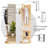 360° Rotating 69"X20" Multifunctional Full Length Mirror With Hook Storage Rack Coat Rack With Mirror Solid Wood Floor Mirror Bedroom Living Room Cloakroom Space Saving (Natural Wood)