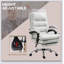 Chaise de bureau avec polyester, pivotante, soutien lombaire, massage, hauteur réglable, appui-tête, repose-pieds