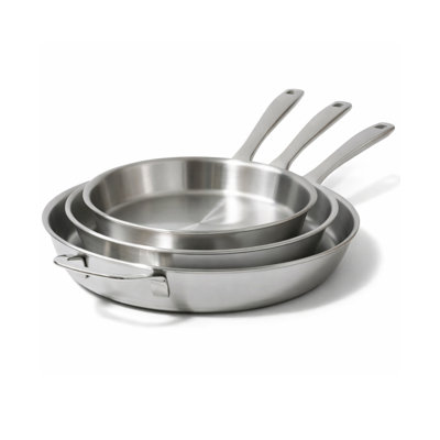Alva Maestro 3-Piece 5-Ply Stainless Steel Frying Pan Set