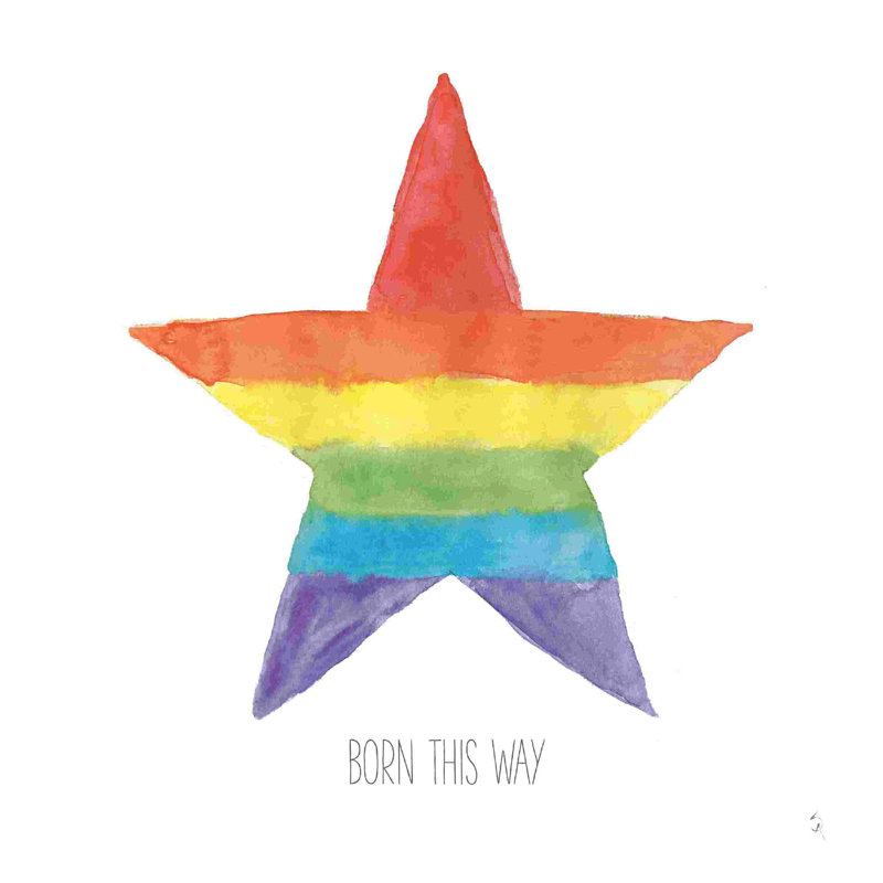 " Rainbow Pride III " by Sarah Adams Painting Print, 12" W x 12" H