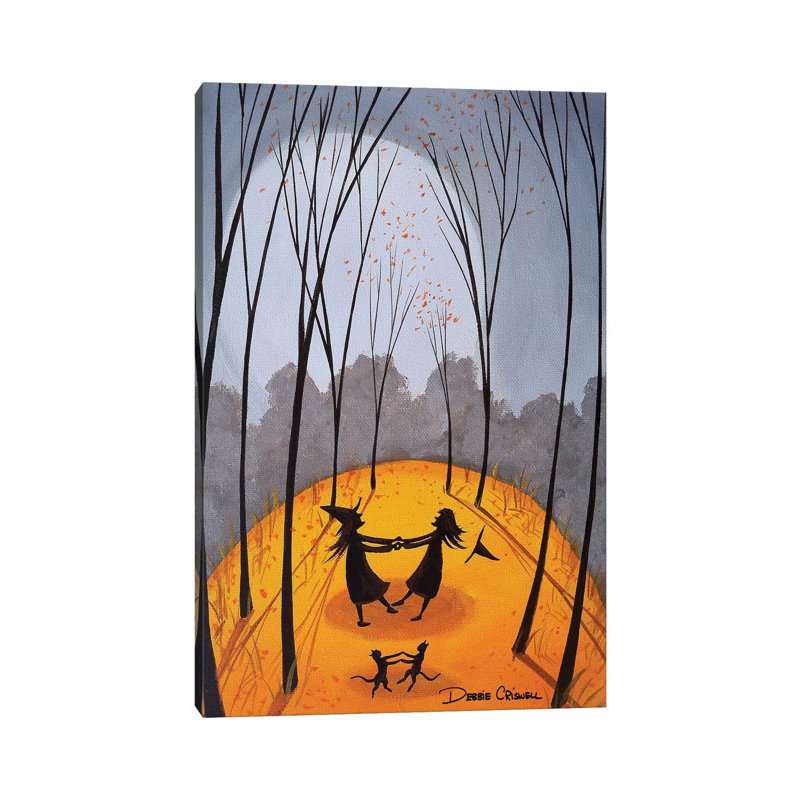 Merry Go Round Witches by Debbie Criswell - Painting on Canvas, 66.04 cm H x 45.72 cm W x 1.91 cm D, Wrapped Canvas