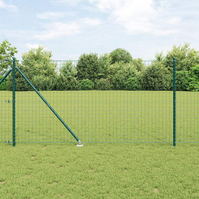 Galvanised Steel Border Fencing, 120 x 1000 x 0.2 cm, Green