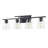 4-lamp matte black adjustable glass iron mirror front light