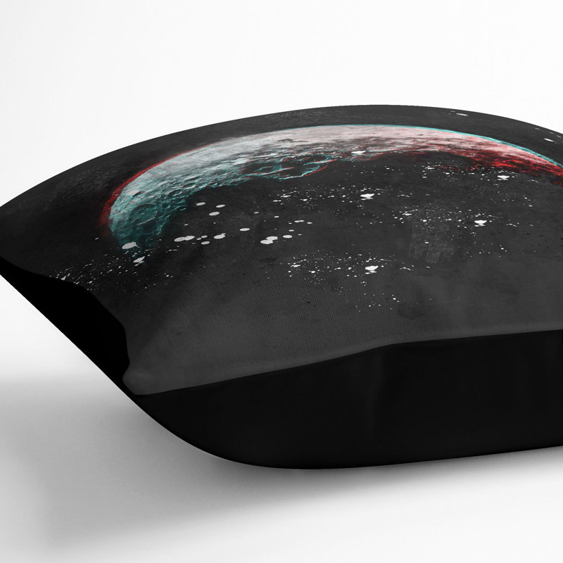 Square Throw Cushion, Black, 40cm H x 40cm W x 15cm D