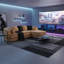 Canapé modulaire 106 po en tissu Teddy-2145230876-2145230878