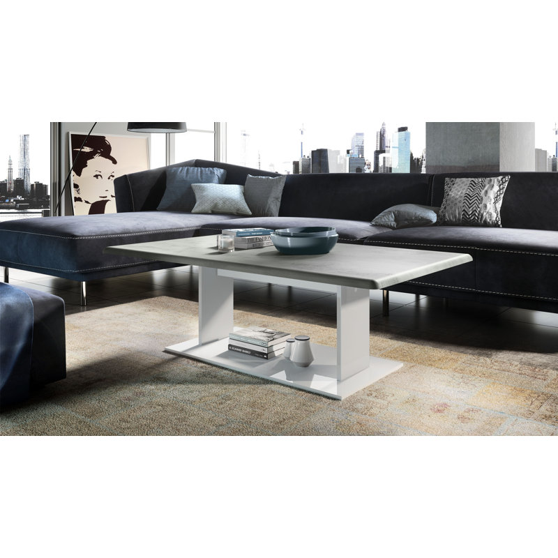 Akamu Trestle Coffee Table, Concrete Oxide Optics