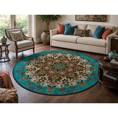 Multicolored Antique Woven Base Modern Decorative Carpet