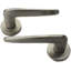 4 Pairs Venus Design Door Handles on Square Rose in Stainless Steel Finish