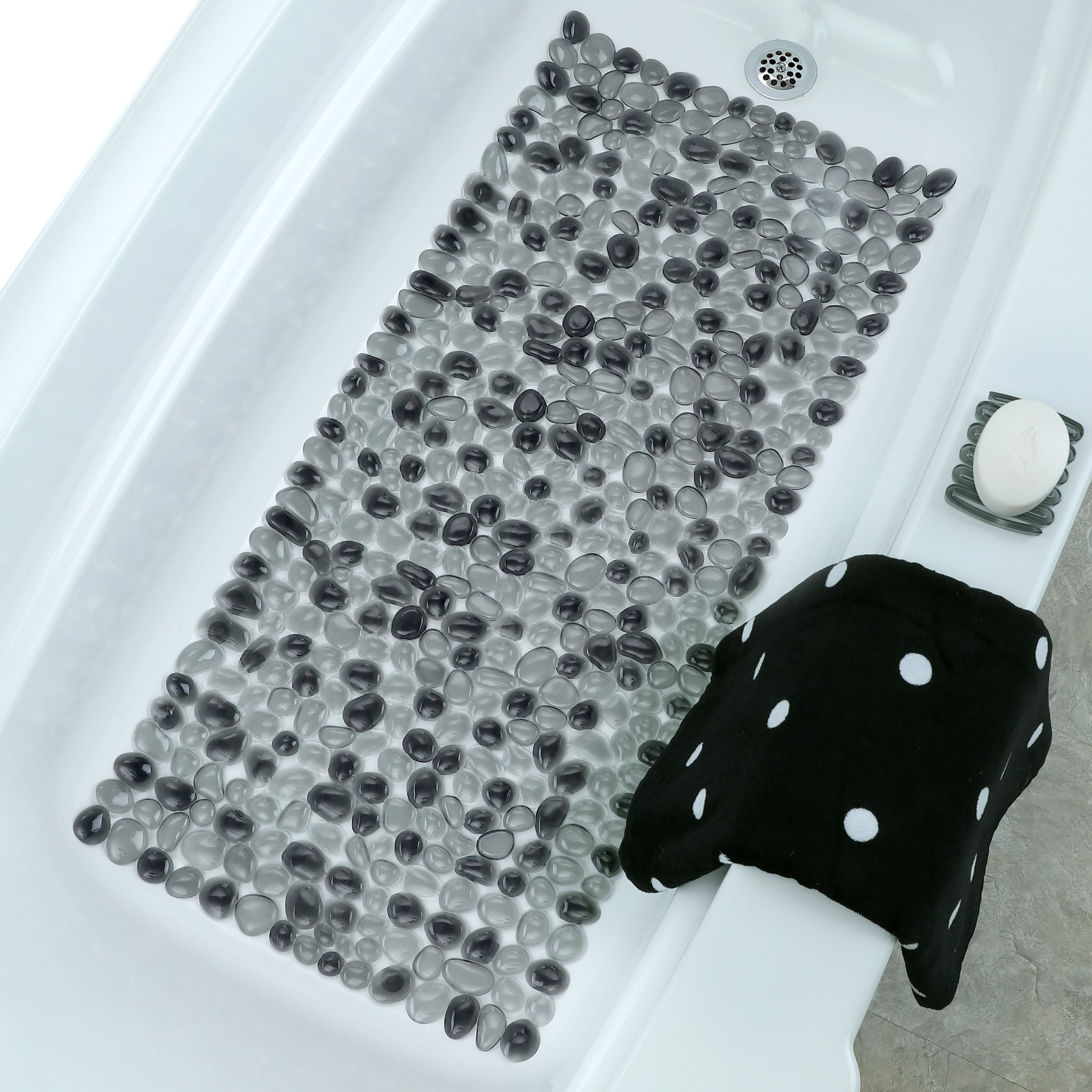 Bathroom Floor Mat Safety Shower Bathtub Pad Protection PVC Foot Carpet 68*  38cm